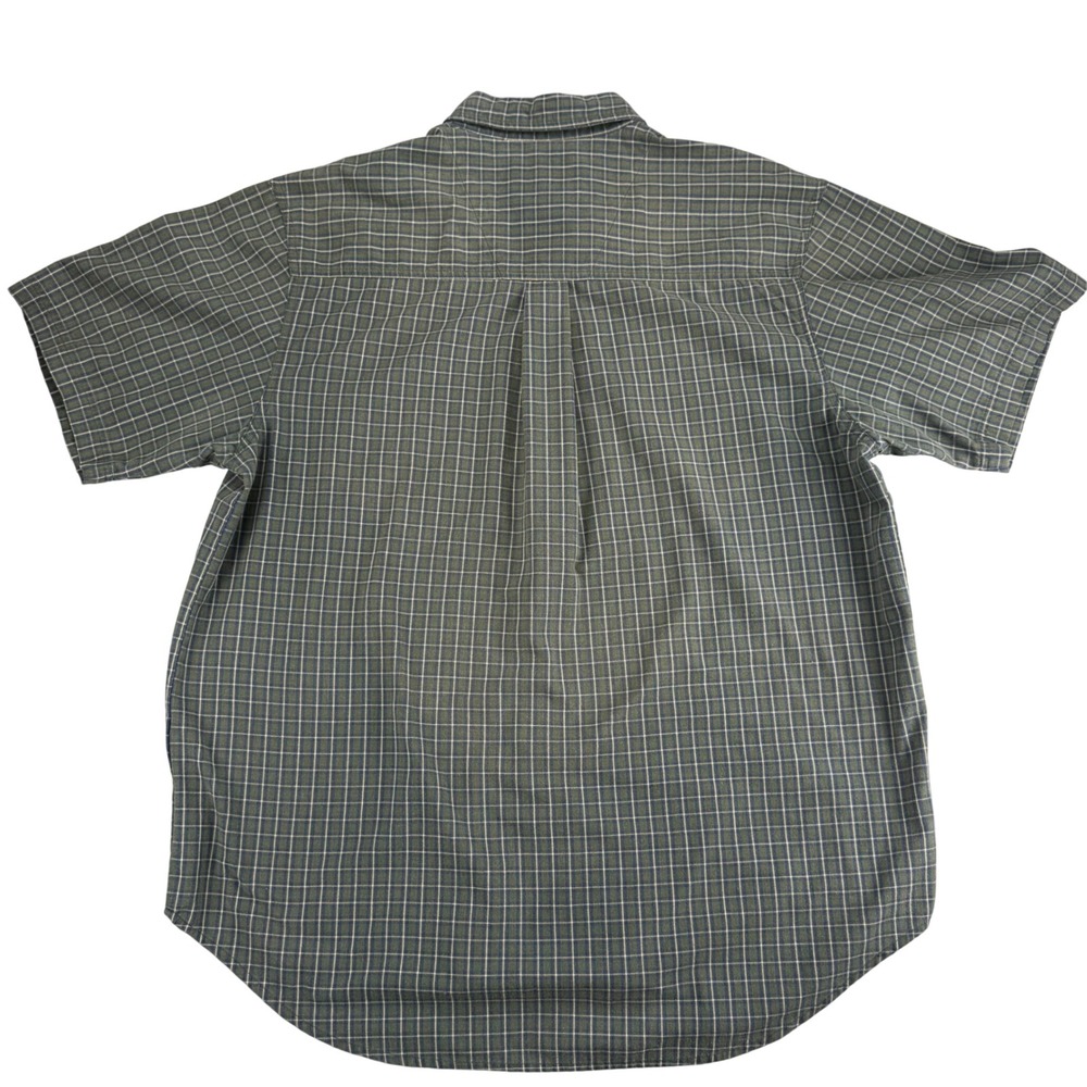 Wrangler Rugged Wear Mens XL Green Blue Plaid Short Sleeve Button Down Shirt - Picture 2 of 14